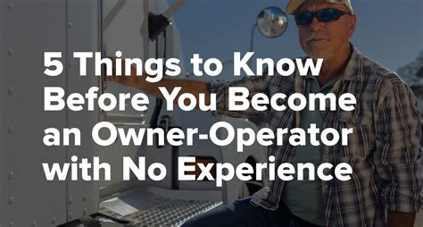 Owner operator no experience. Things To Know About Owner operator no experience. 